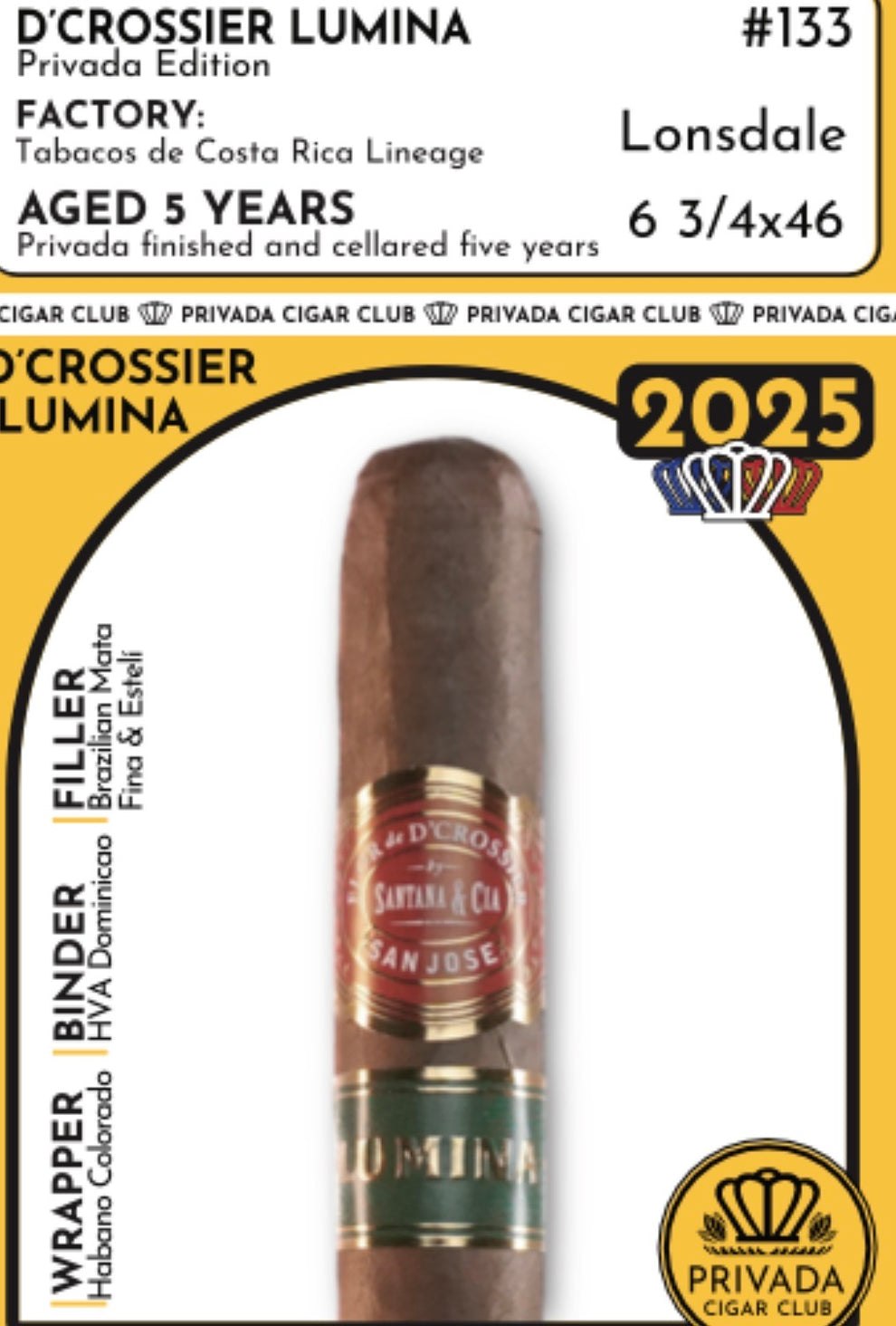 Crossier LCA D'CROSSIER LUMINA – The Burnt Leaf Lounge