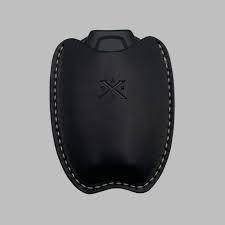 Leather Pull-tab Sheath for XIKAR VX2 (Black Viena Leather and White stitching)
