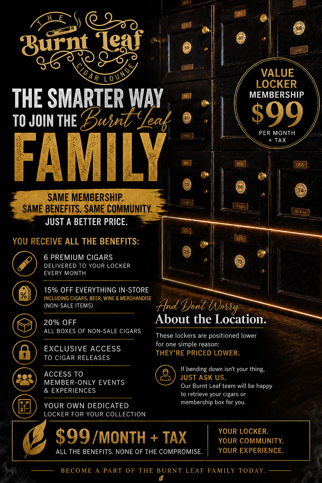 Value Membership — Only $99/Month + Tax