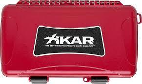 10 Cigar Travel Humidor, Red XIKAR Label